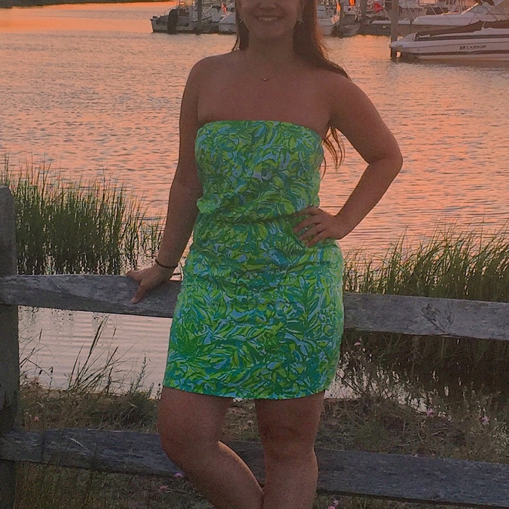 Lilly Pulitzer Windsor Strapless Dress in Fresh Citrus